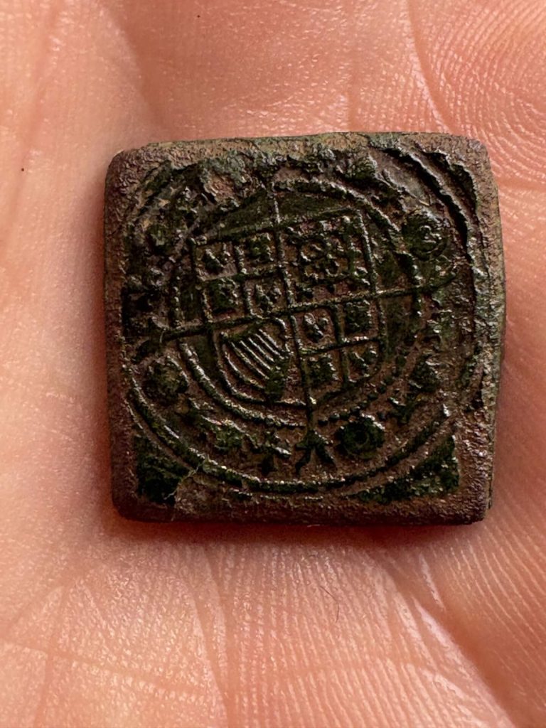 James the first coin weight, a beautiful design of copper weight.