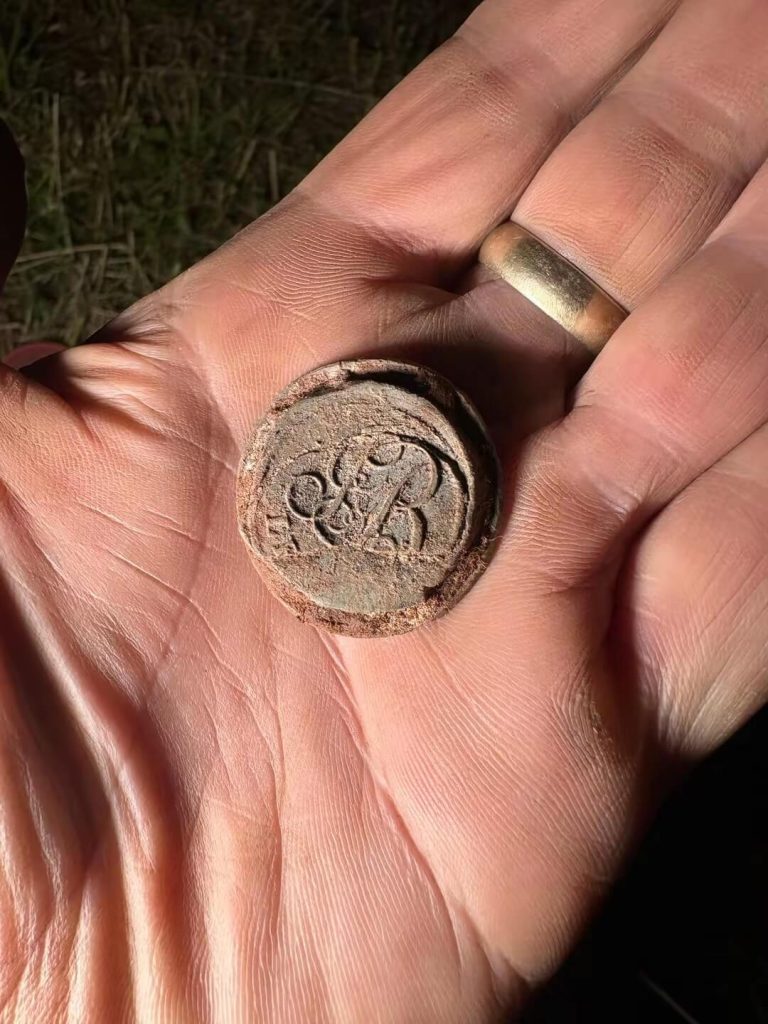 a stunning Georgian lead cloth seal.