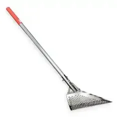 Metal EmiterR 200x sand scoop with a long handle and a wide, perforated scoop head.